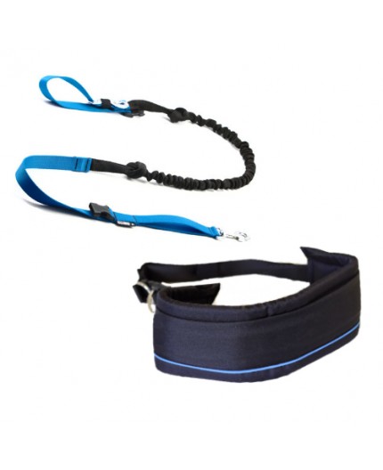 Kit d'Initiation Mains Libres:  - Ceinture+Laisse amortisseur: promenade, jogging