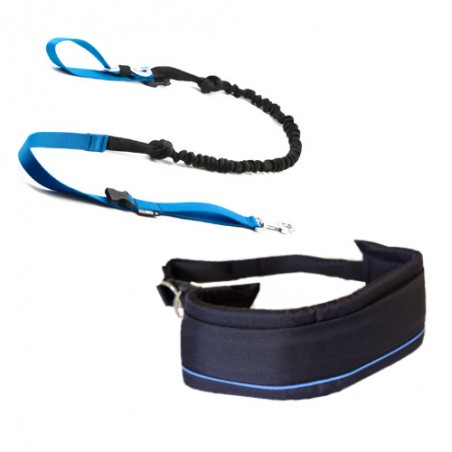 Kit d'Initiation Mains Libres:  - Ceinture+Laisse amortisseur: promenade, jogging