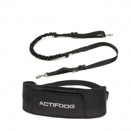 Ceinture Ventrale avec Laisse Rétractable 3 Taille - Mains Libres, Indispensable pour Promenade, Jogging avec Votre Chien