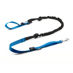 Ceinture Ventrale avec Laisse Rétractable Blue 3 Taille - Mains Libres, Indispensable pour Promenade, Jogging avec Votre Chien