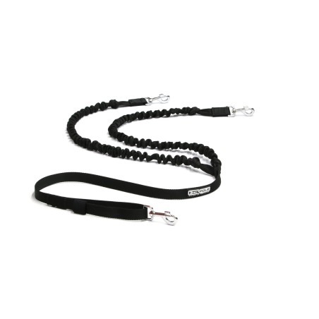 Laisse CANICROSS double amortisseur extensible 2m