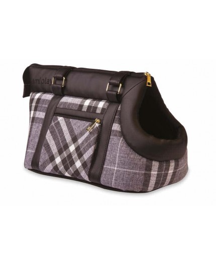 Sac de transport Kent noir, blanc Sac de transport design pour chien